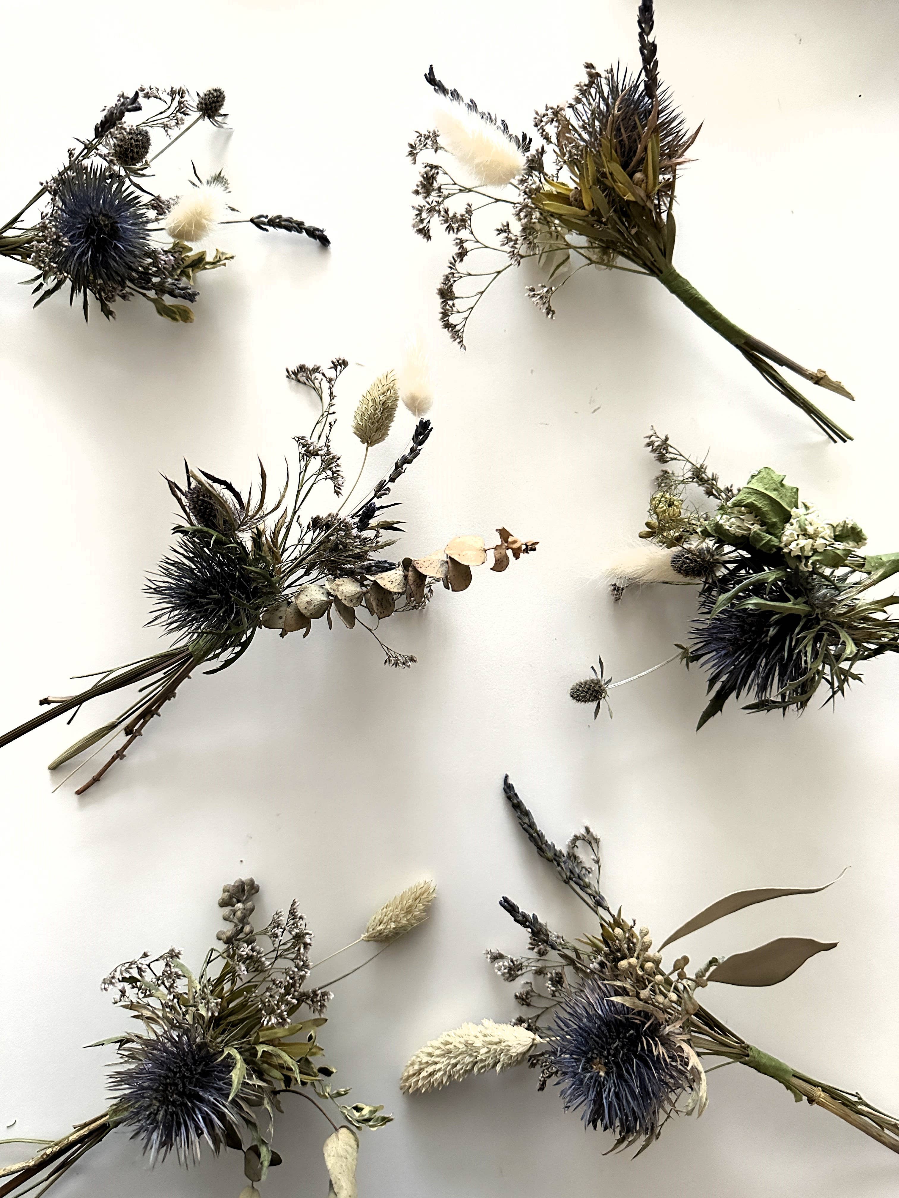 KAJIHA - Vente Fleur séchée/pressée - Mini bouquet assortiment de couleurs, lot de 204