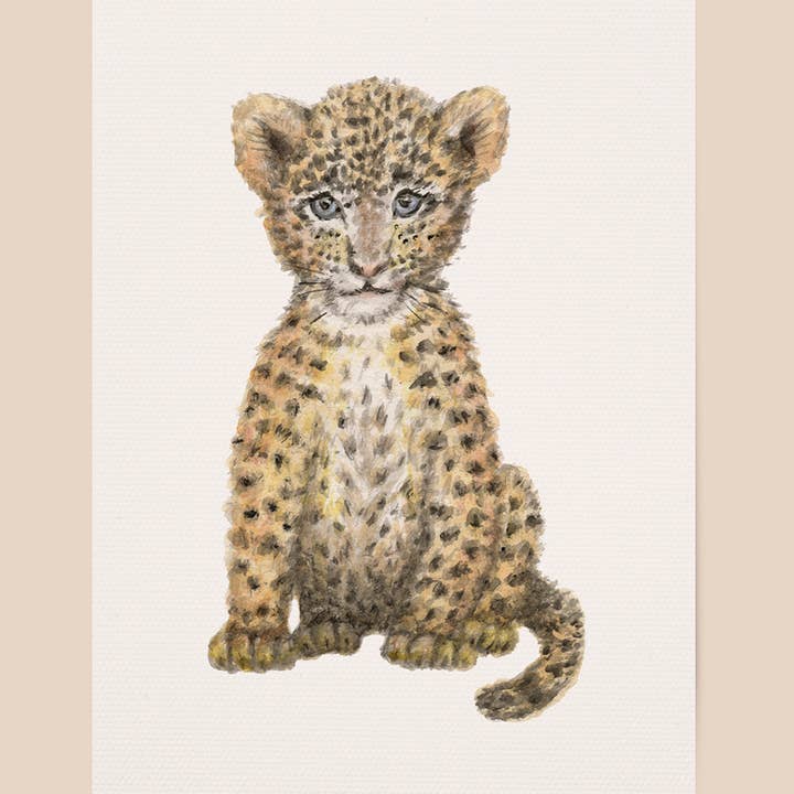 Poster Baby Leopard - A4/A3 - cameretta dei bambini per la vendita all'ingrosso da parte di World of Mies