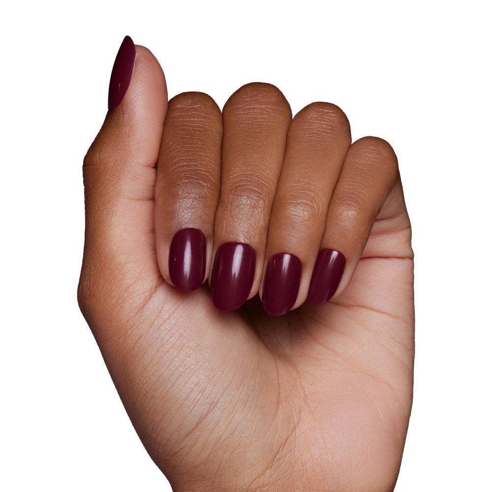 Glamnetic - Wholesale Press-On/Fake Nails - Berry Maroon Press-On Nails | Fall Solids | Short Round5