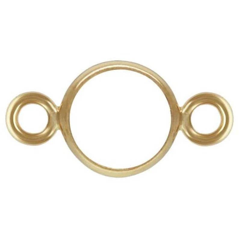 Plazko - Wholesale Craft Supplies - 14Kt Gold Filled 4mm Open Bezel Connector - 4pcs/pack0