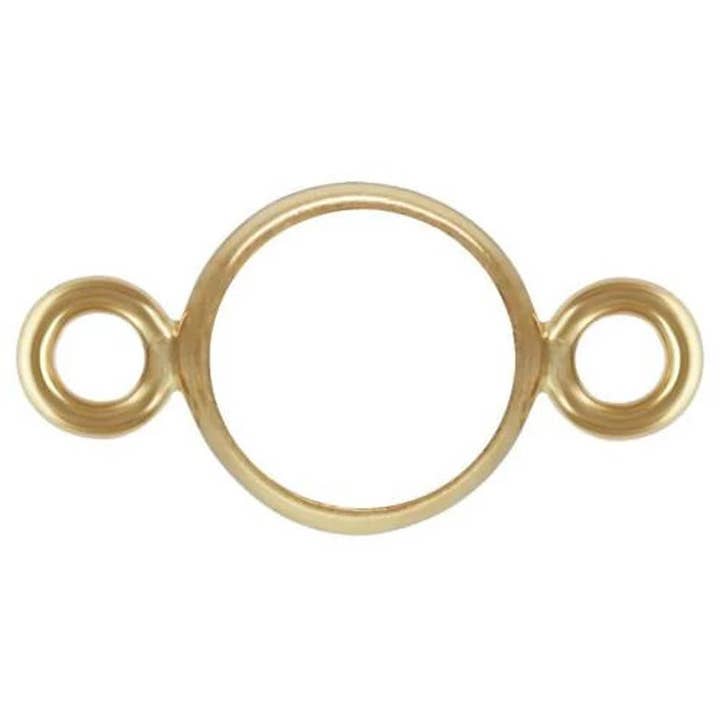 Plazko - Wholesale Craft Supplies - 14Kt Gold Filled 4mm Open Bezel Connector - 4pcs/pack