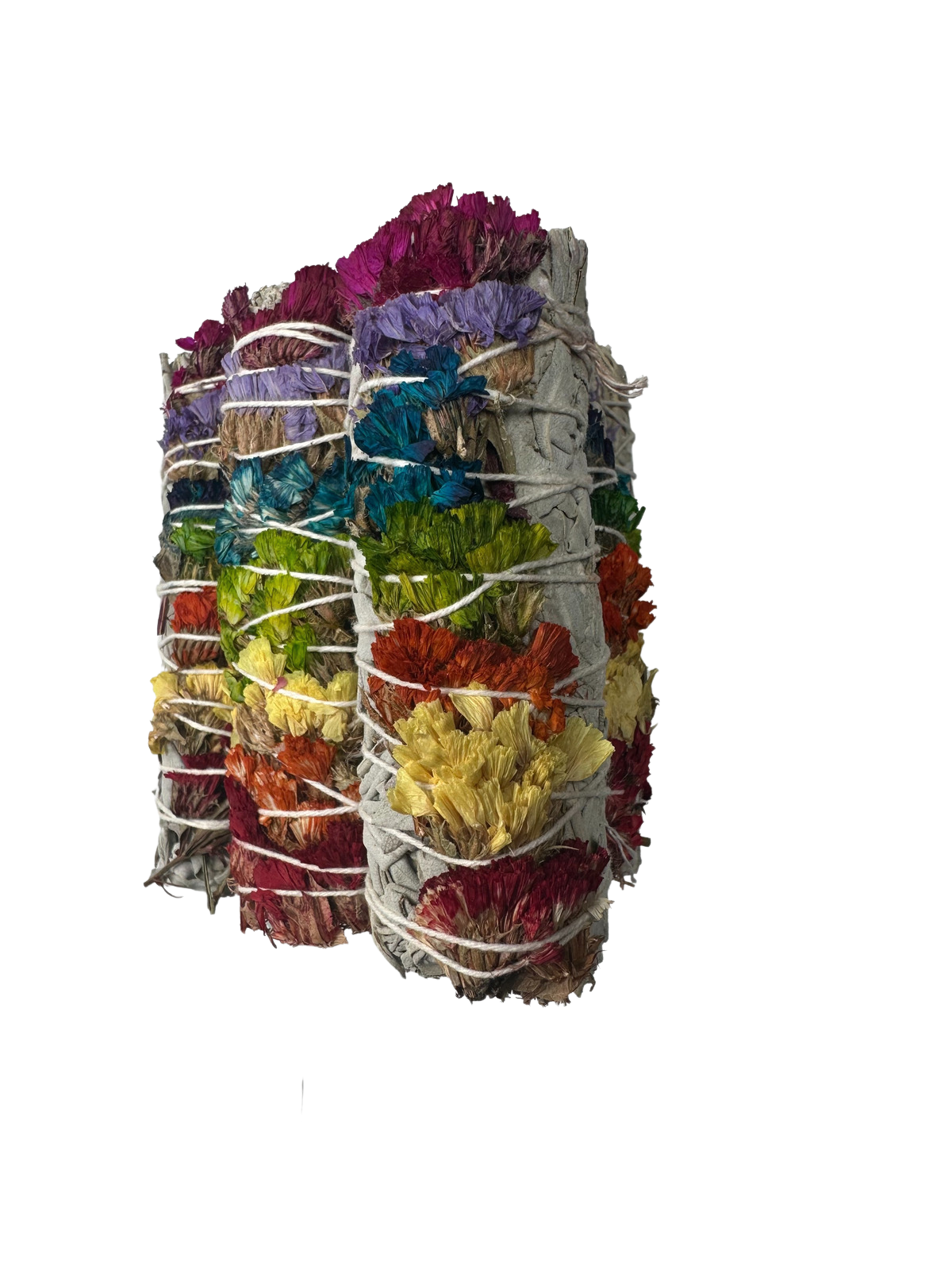 CaNatureLover – wholesale Sage bundle – ORGANIC 7 Chakra White Sage with SINUATA Flowers1