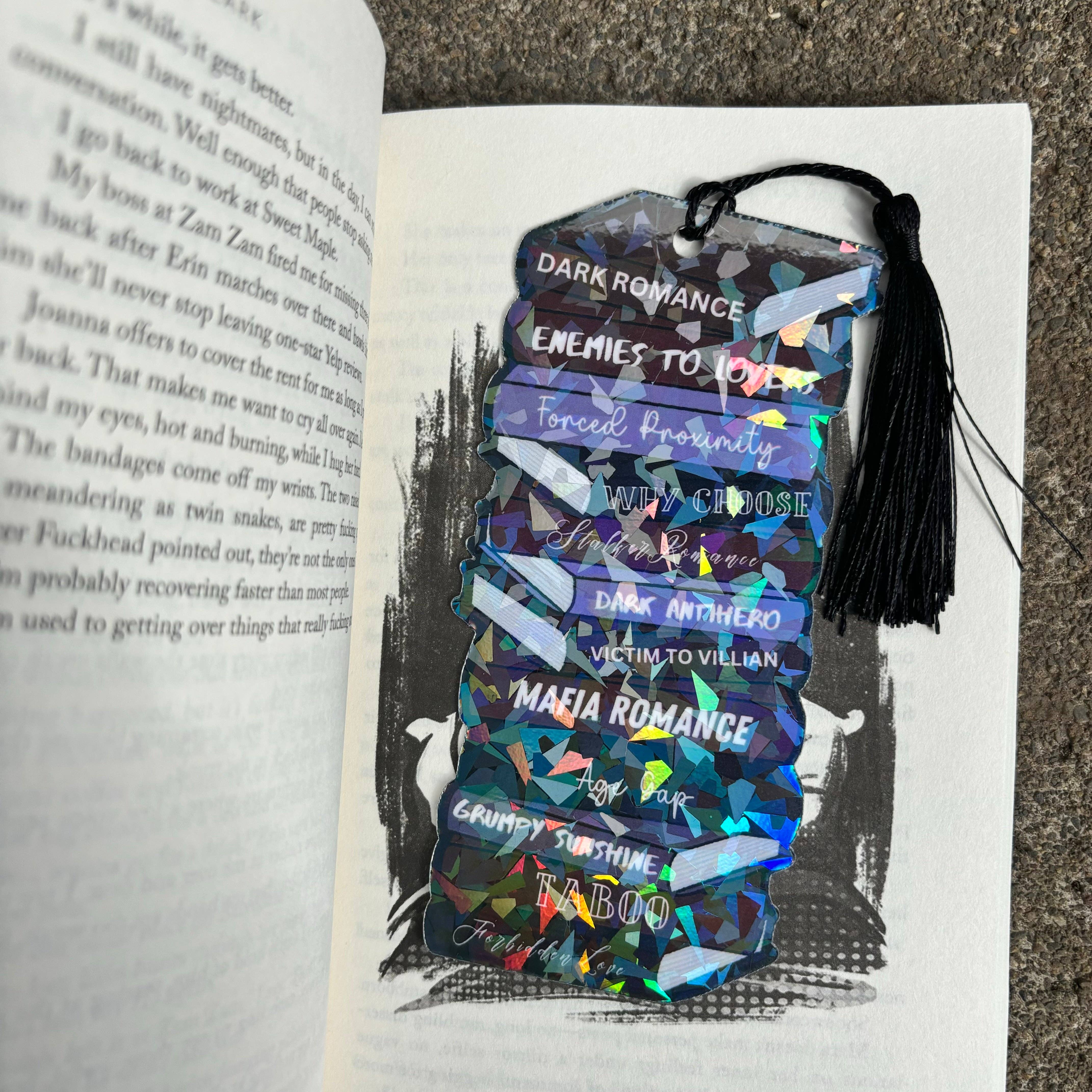Awfullynerdy.co - Wholesale Bookmark - Dark Romance Tropes Spicy Cardstock Bookmark2