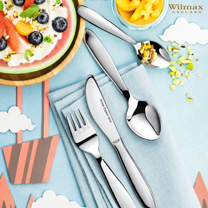Wilmax Europe - Venta al por mayor Conjunto de cubiertos - Niños y bebés - Juego de cubiertos para niños en caja de regalo WL‑999901/4G