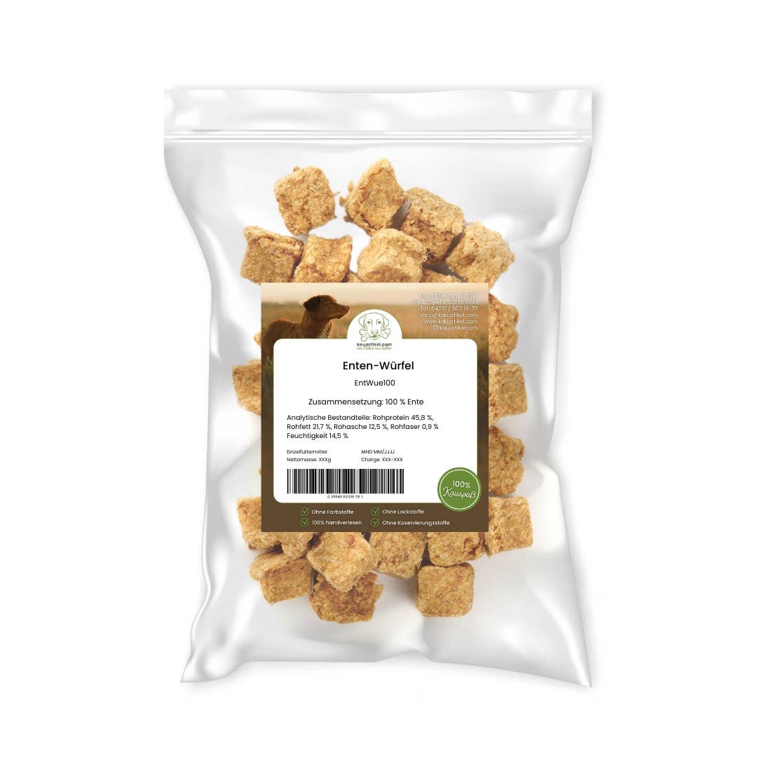 Kauartikel.com GmbH - Wholesale Pet Treats - Dog - duck dice1