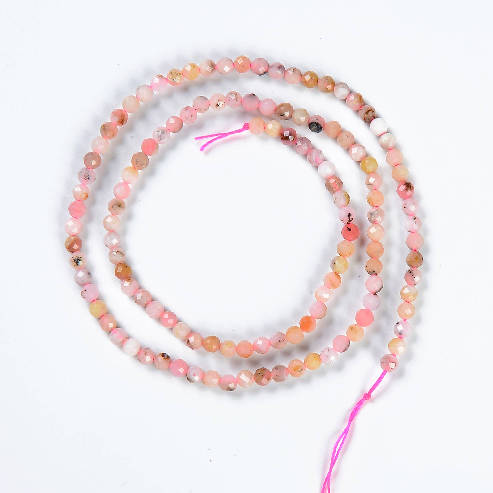 Beads Creation - Wholesale Beads - Peruvian Pink Opal Genuine Faceted Round Bead 3mm PRP5051