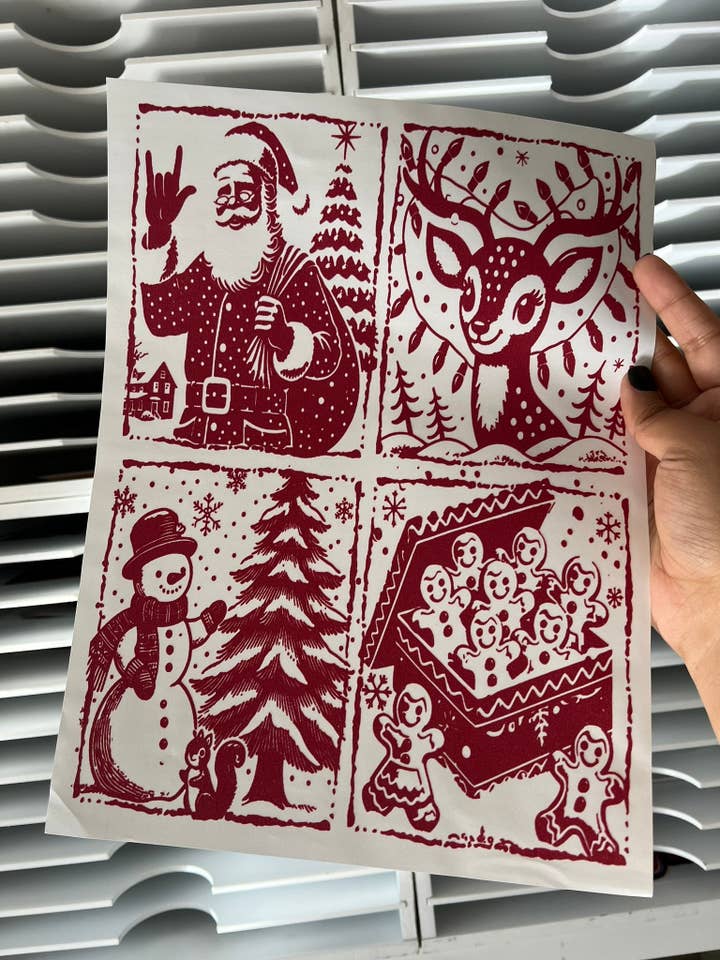 Collage di renne di Babbo Natale per la vendita all'ingrosso da parte di Havoc & Harmony CO