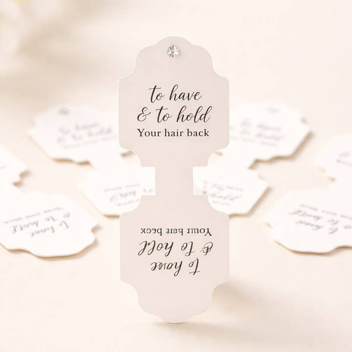 Étiquettes de présentation en gros pour chouchous de mariée pour la vente par Whispering Petals Handmade