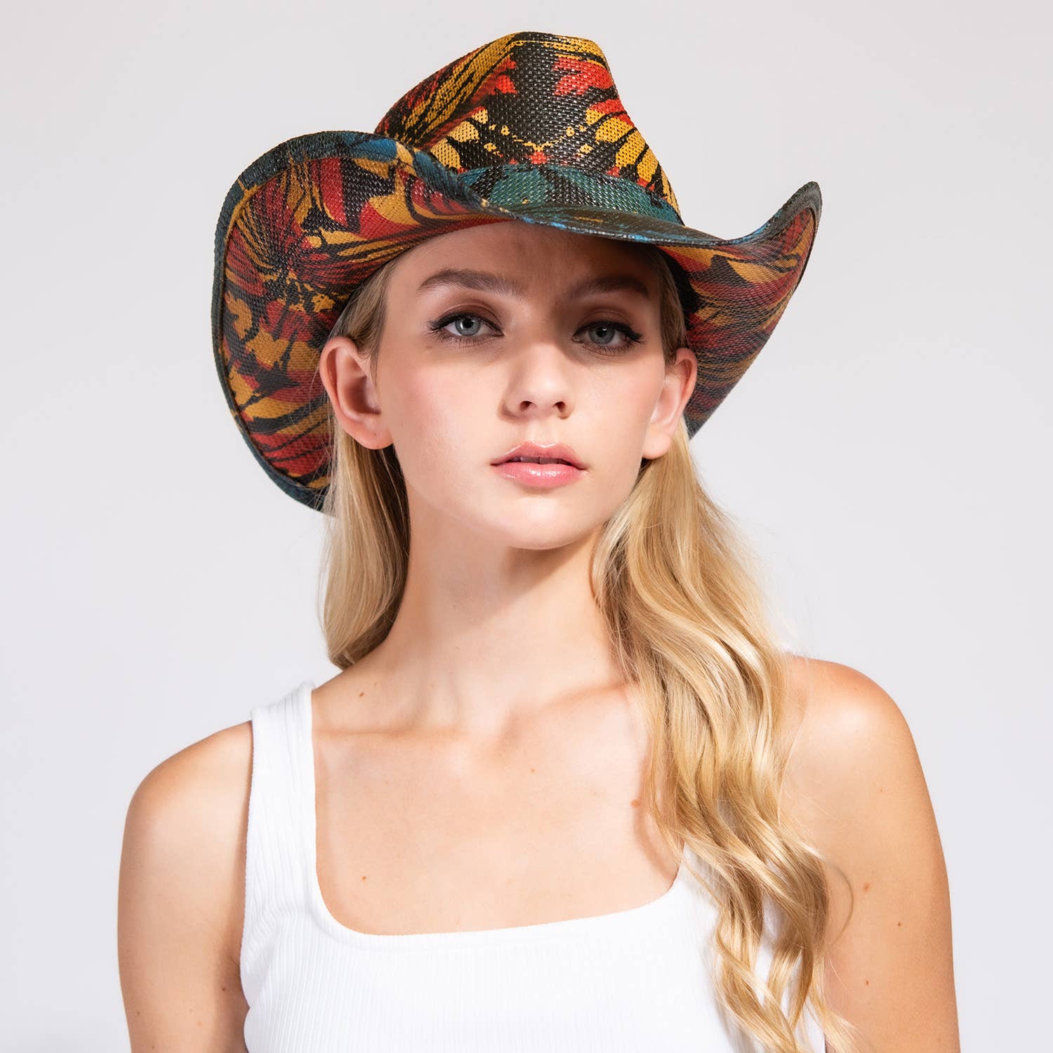 SP Sophia Collection - Wholesale Cowboy Hat - Women's - Patriotic U.S Flag Stars and Stripes Cowboy Hat 3