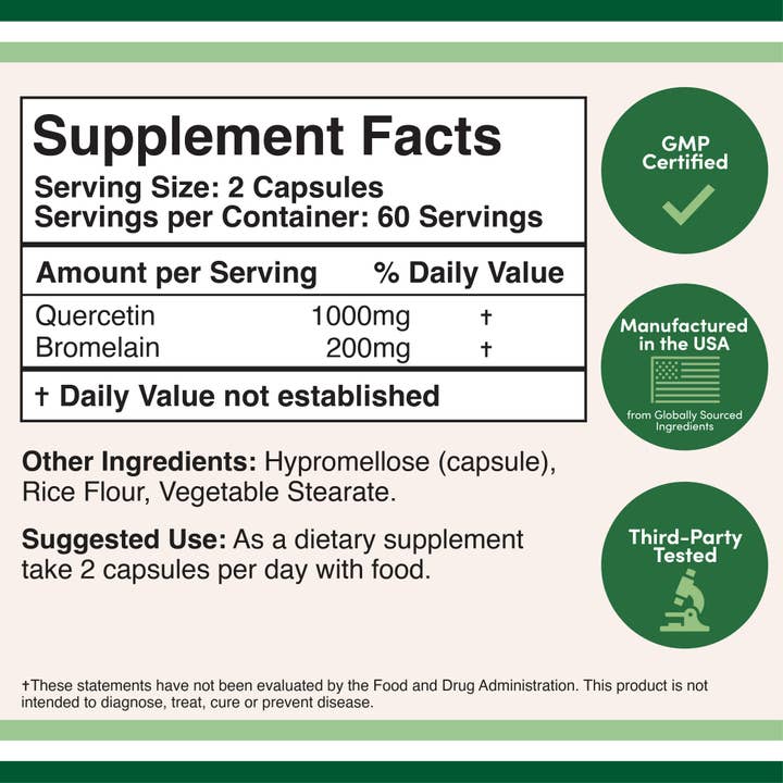 Double Wood Supplements - Wholesale Oral Supplement/Vitamin - Quercetin1