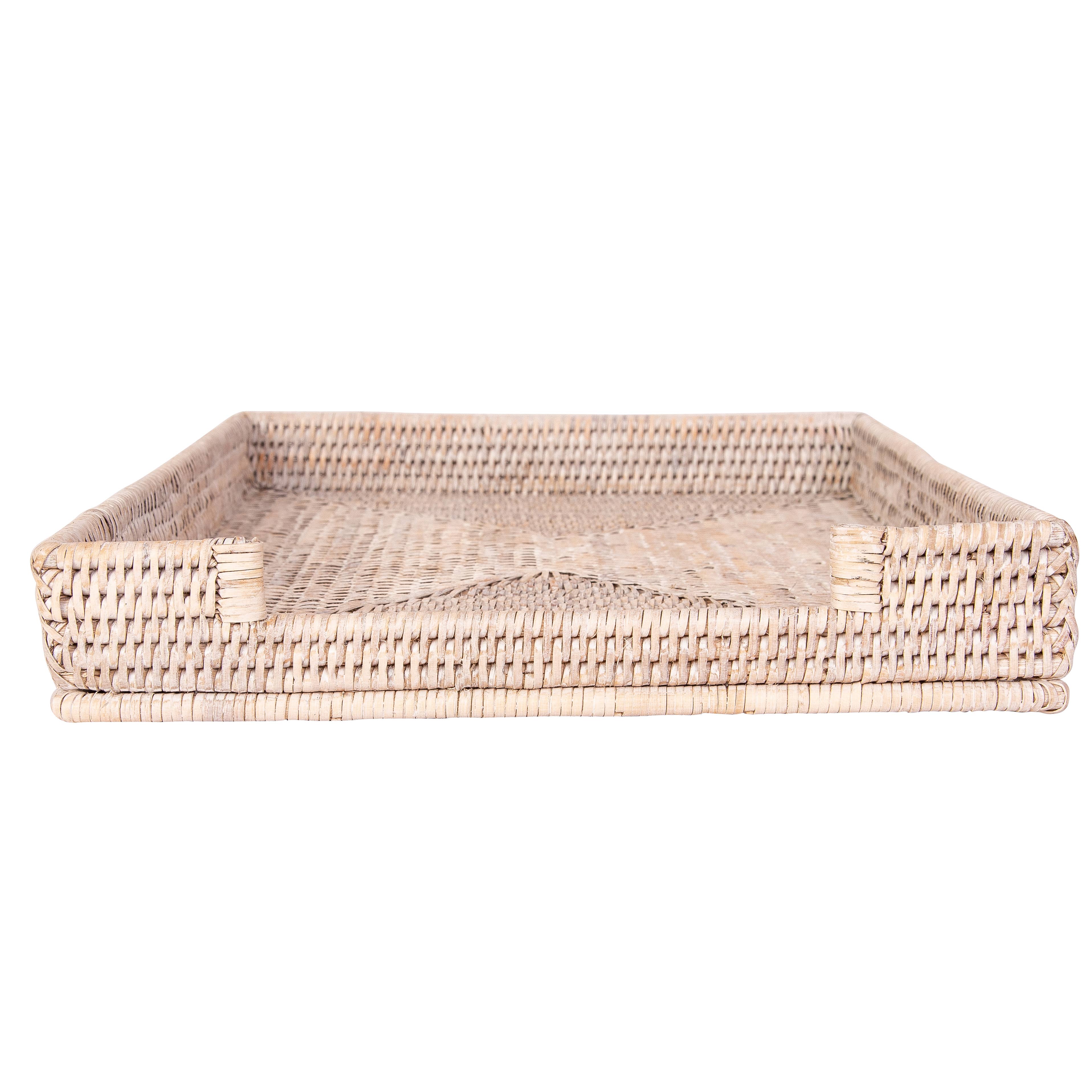 Artifacts Trading Company – wholesale Desk tray – Rattan Paper Tray: Office Organizer, Letter-Size File1