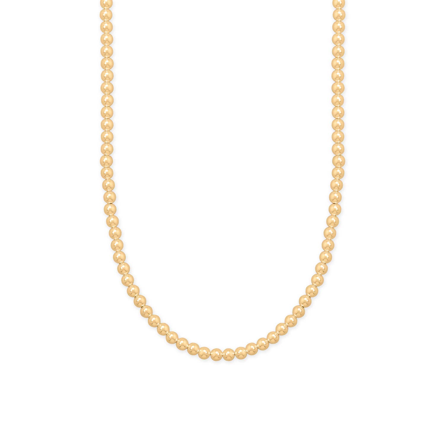 Silver Stars Collection - Wholesale Beaded/Pearl Necklace - 16" + 2" 5mm 14/20 Gold Filled Bead Necklace 0