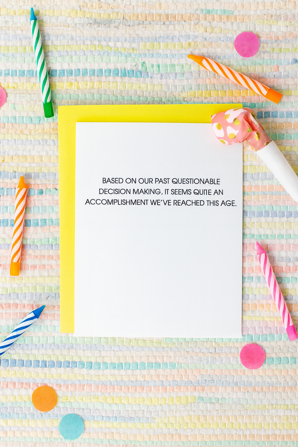 Chez Gagné – Großhandel Glückwunschkarte – Fragwürdige Entscheidungsfindung, Eine ziemliche Leistung, dass wir dieses Alter erreicht haben - Lustige Geburtstagskarte1