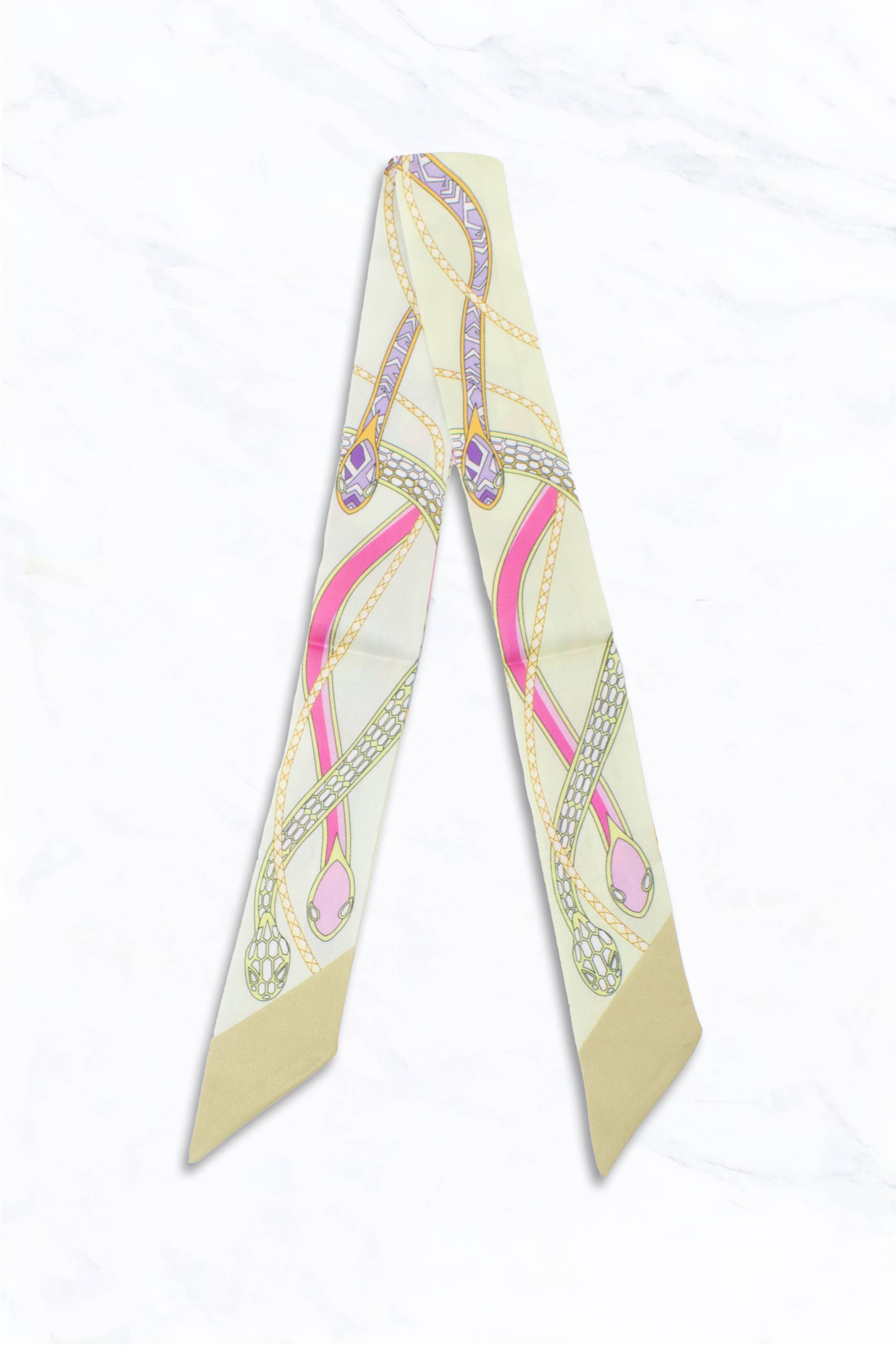 Suzie Q USA – wholesale Scarf – Women's – Elegant Snake Rope Accent Thin Scarf0