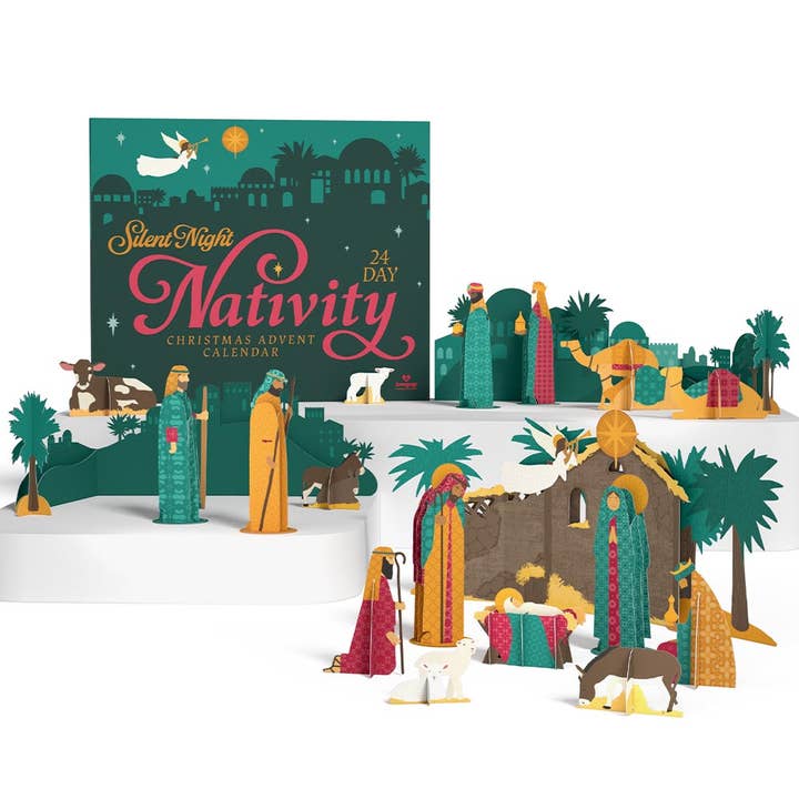 Lovepop Cards - Wholesale Christmas Card - Silent Night 24 Day Nativity Christmas Advent Calendar