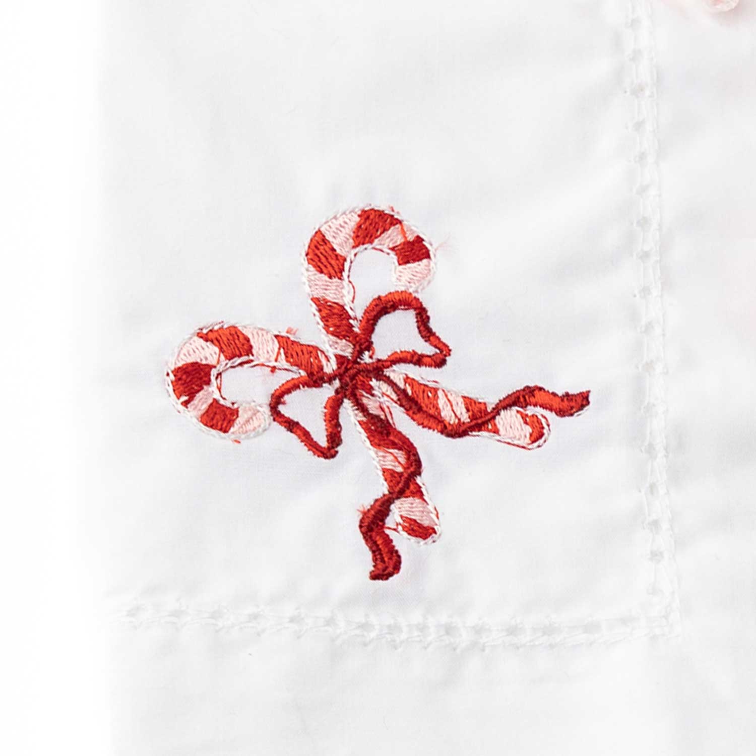8 Oak Lane - Wholesale Dinner & Cloth Napkin - Candy Cane Embroidered Dinner Napkin4