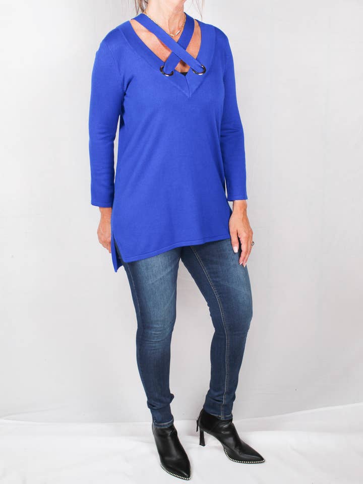 CG1Y873-A - Angel Fish - Tunique haute basse à col en V A1526 pour la vente par K & C Clothing, Inc.