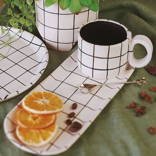 Handmade Cup Net and Saucer 250 ml for wholesale by Pretty Plate