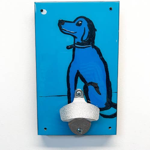 Blue Dog Flaschenöffner für den Großhandel von SWEET ART ATTACK