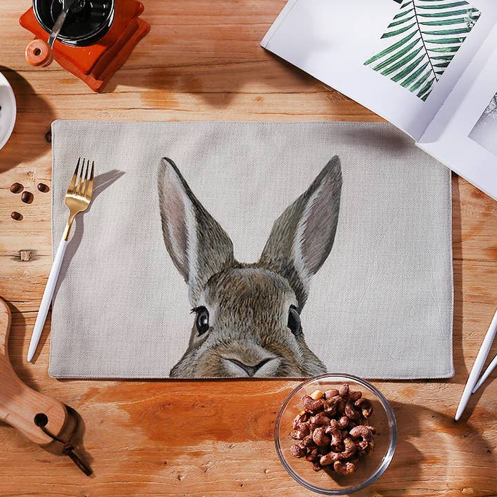 Bunny konstverk 2 bordstablett, bordslinne för wholesale av Study Room