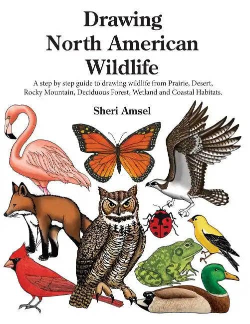 Books by splitShops - Wholesale Nature & Outdoors Book - Drawing North American Wildlife: A step by step guide to drawing wildlife from Prairie, Desert, Rocky Mountain, Deciduous Forest, Wetland and Coastal - Paperback0