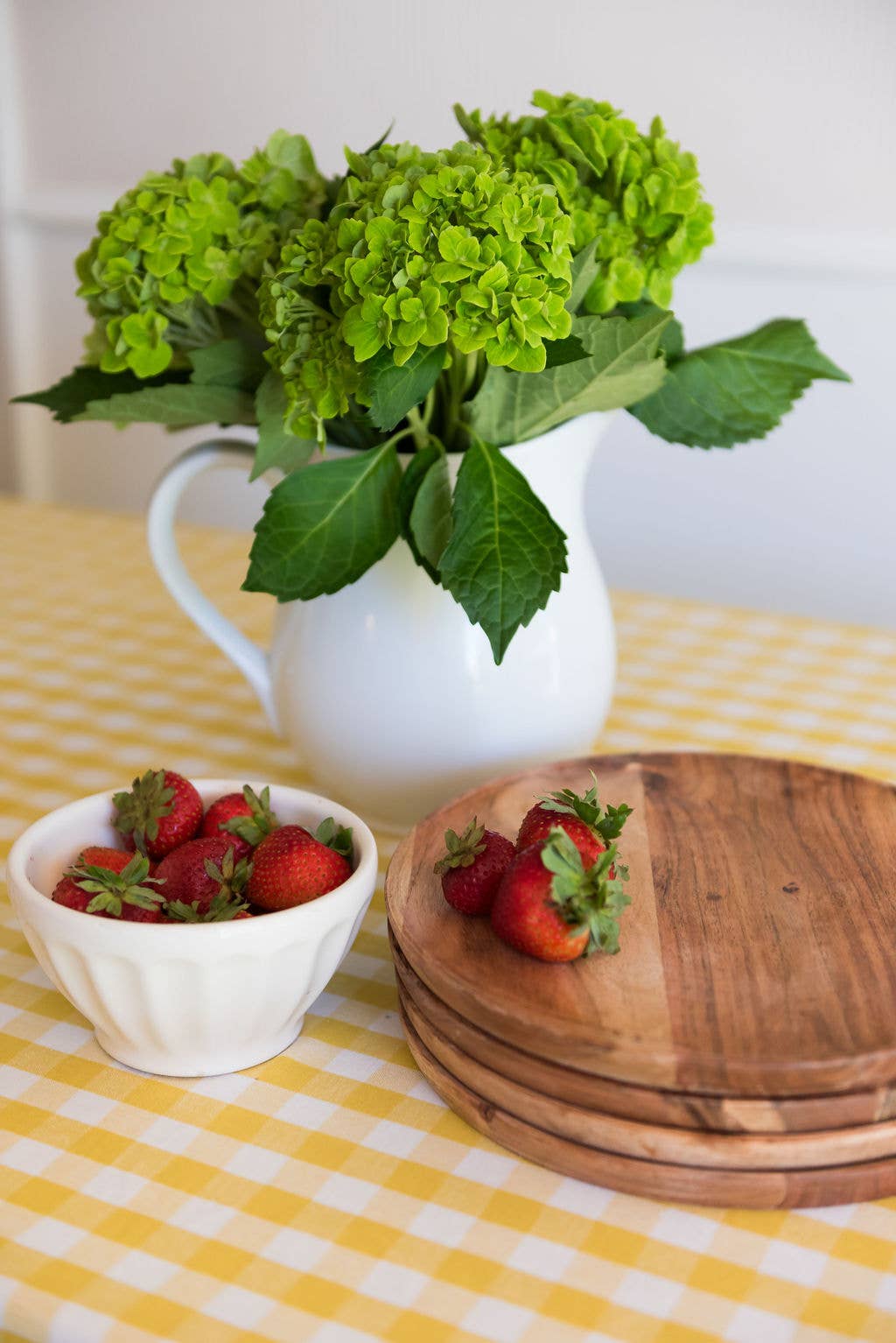 Galley and Fen - Vendita all'ingrosso Tovaglie - Tovaglia in cotone 100% giallo a quadretti con balza7