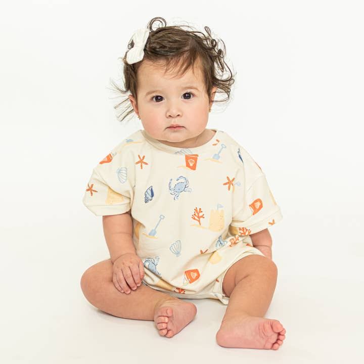 Beach Days passendes Set aus T-Shirt und Shorts in Übergröße für den Großhandel von Ceres Baby