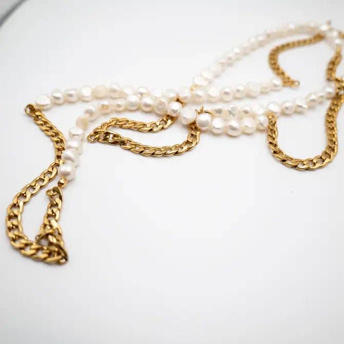 OE! - Wholesale Beaded/Pearl Necklace - SOLENNE - Long chain and freshwater pearls1