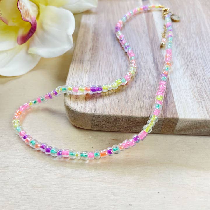 Mixie/// Collana con perline in vetro ceco misto Pixie per la vendita all'ingrosso da parte di Ewelina Pas Jewelry