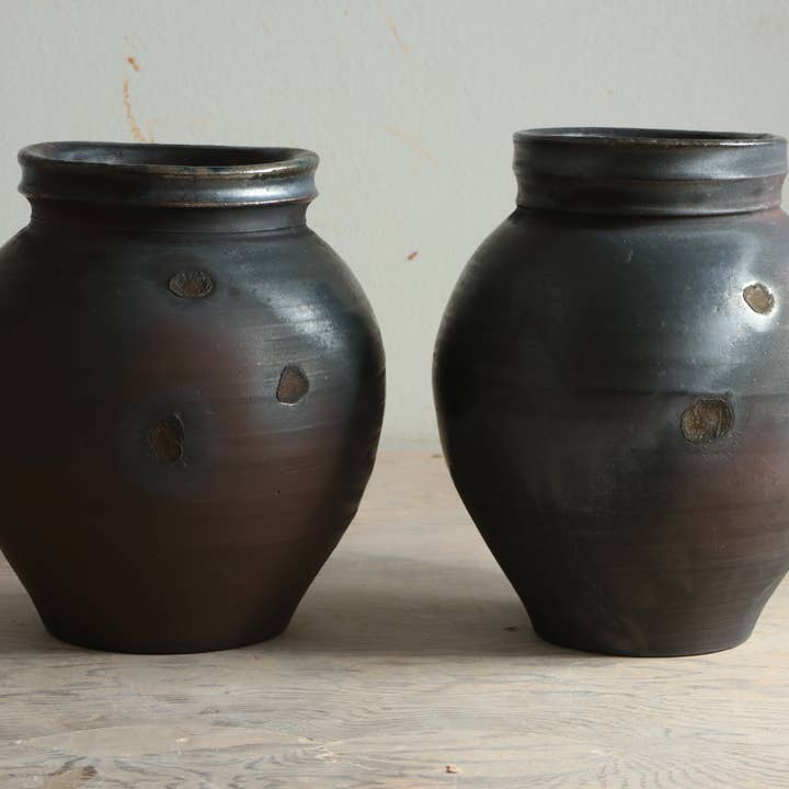 Vase 7-8" Soda-gebrannt Dunkel für den Großhandel von Matt Fishman Pottery