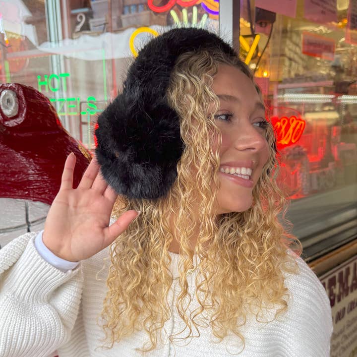 C.C Beanie - Wholesale Earwarmers/Ear Muffs - Women's - Long Faux Fur C.C Earmuff EMS4350