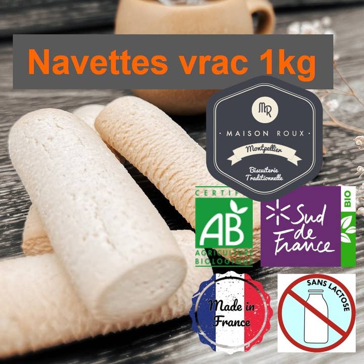 Organic Shuttles Bulk 1kg for wholesale by Maison Roux & Biscuiterie Occitane