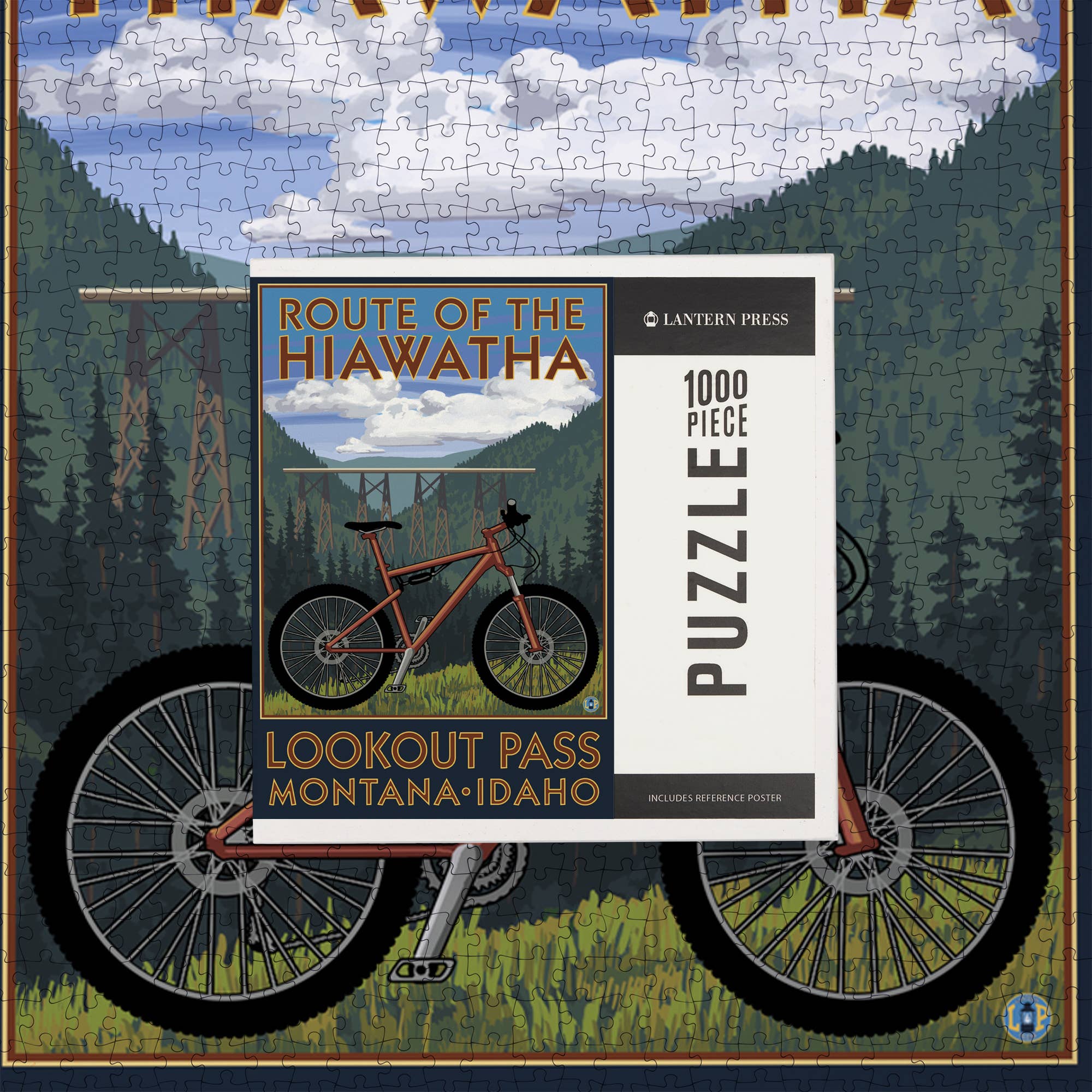 Lantern Press - Wholesale Puzzle - Adult - 1000 PIECE PUZZLE St. Regis, MN, Route of the Hiawatha Bike6
