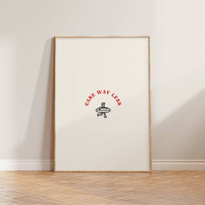 Lune Club - Wholesale Art Print - Care Way Less Surfer Print