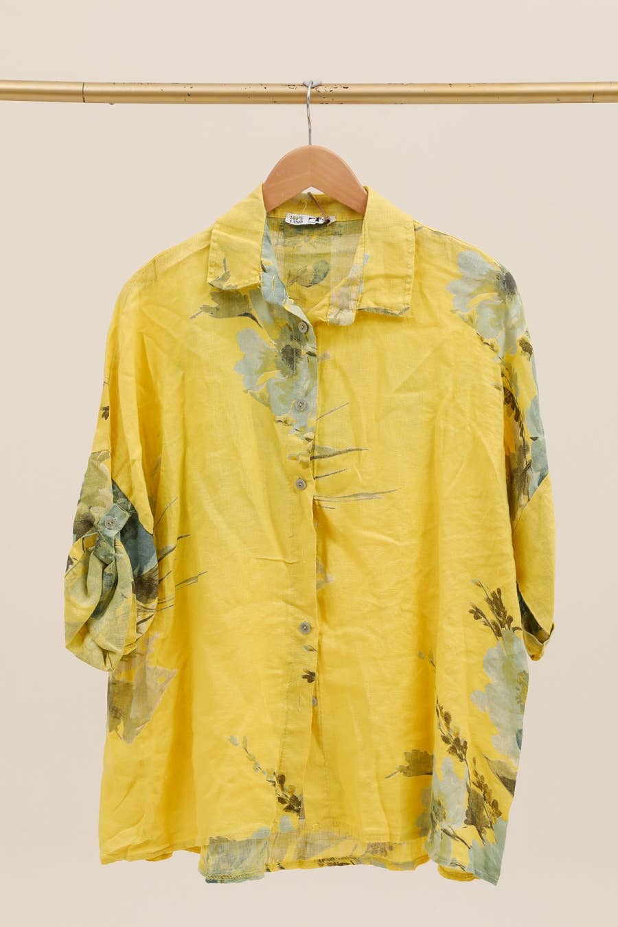 LÉA & LUC - Wholesale Dress - Women's - Floral print shirt in 100% Linen REF. 20090/55