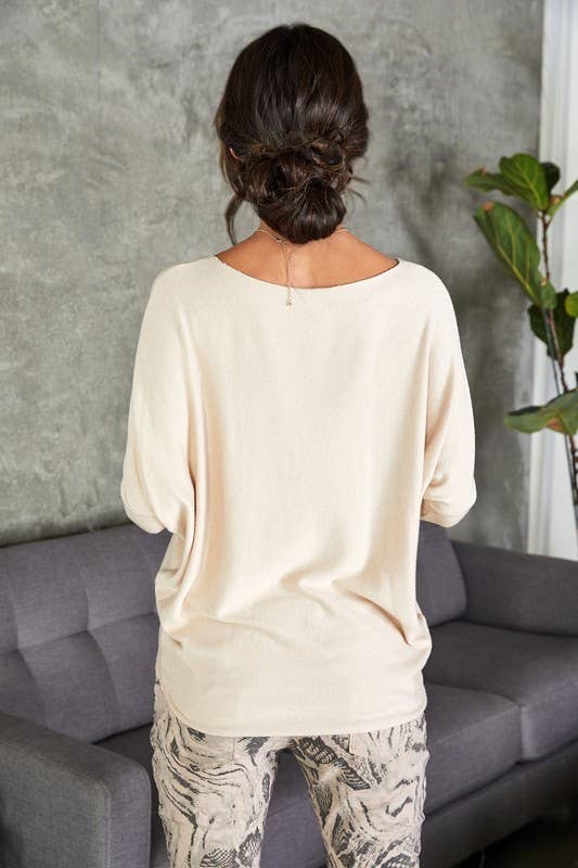 VENTI6 - Wholesale Knit Sweater - Women's - LIGHT WEIGHT DOLMAN SOFT WOOL/ANGORA SWEATER (708409-321)6