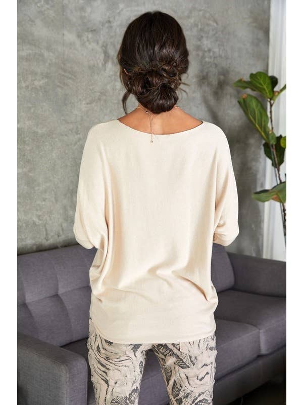 VENTI6 - Wholesale Knit Sweater - Women's - LIGHT WEIGHT DOLMAN SOFT WOOL/ANGORA SWEATER (708409-321)6