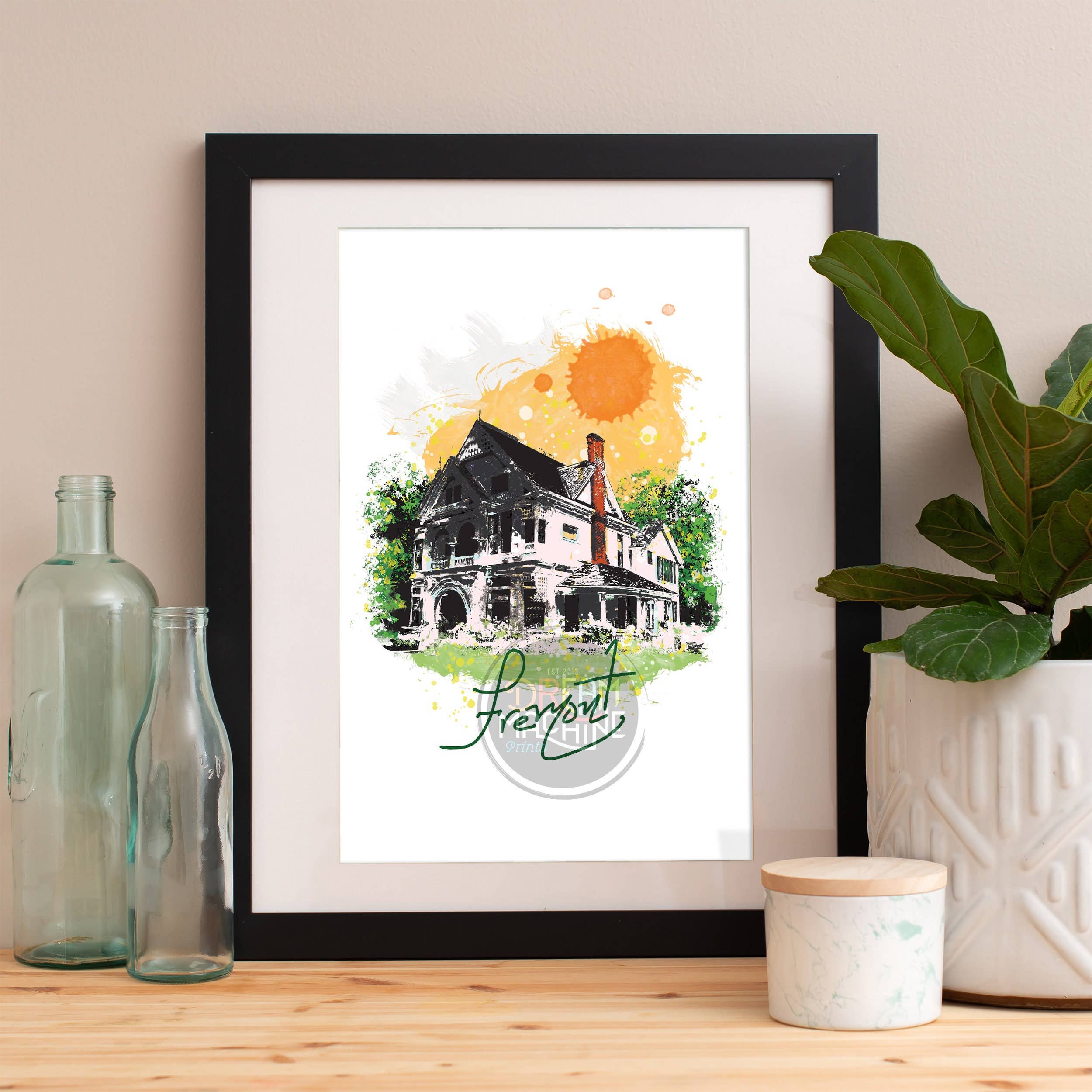 DreamMachine Prints – Engroshandel Kunsttryk – Fremont Print, Fremont Skyline, Fremont Art, Fremont plakat, Fremont akvarel, Fremont kunsttryk, Fremont kort, Fremont Wall Art WCSymbol520