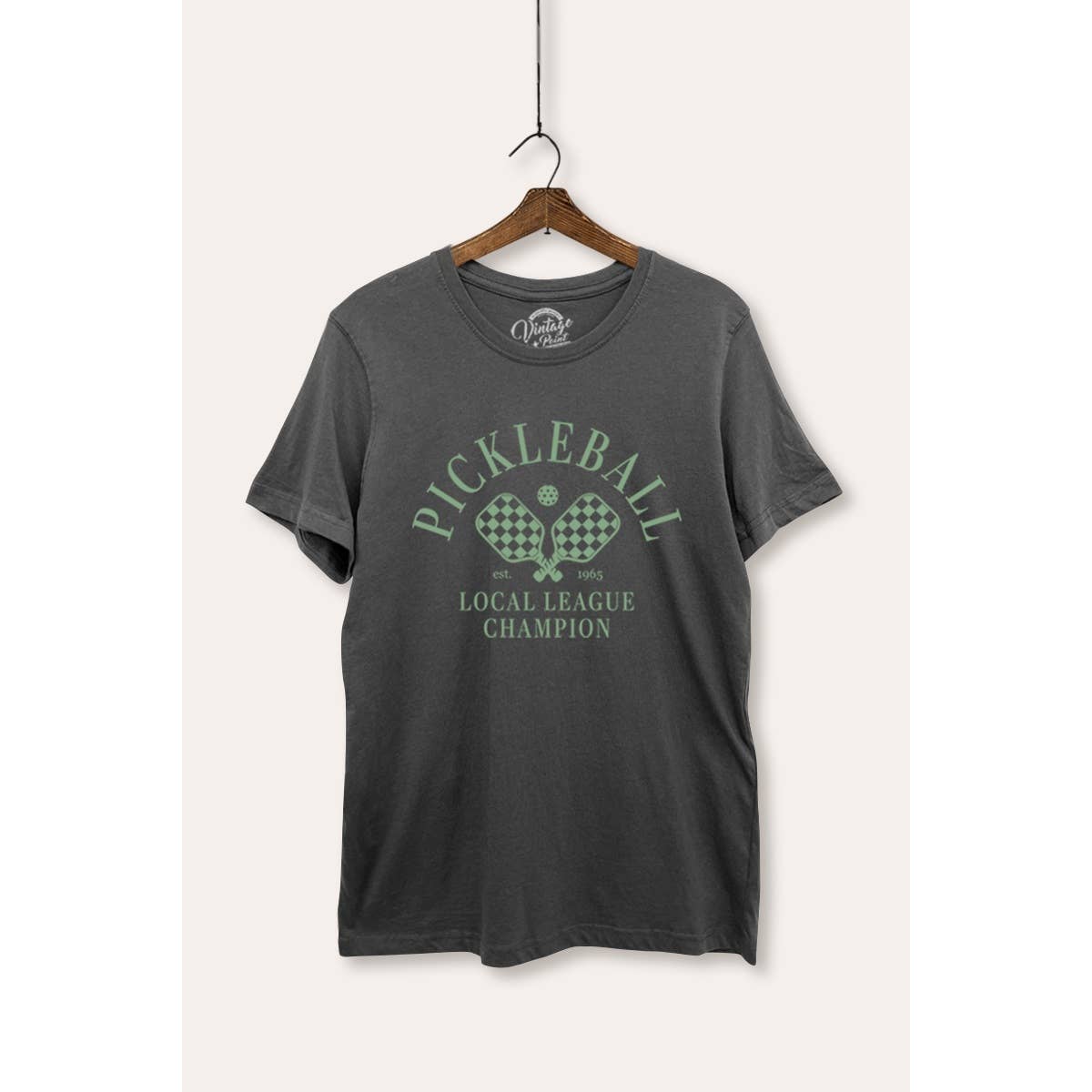 VINTAGE POINT USA - Wholesale T-Shirt (Graphic) - Women's - PICKLEBALL CHAMPION GRAPHIC BASIC T-SHIRT2