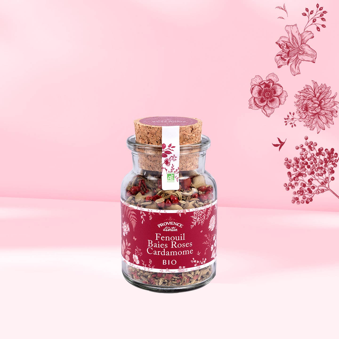 PROVENCE D'ANTAN - Wholesale Kruiden - Venkel Roze Peper Kardemom Bio* - 50g0