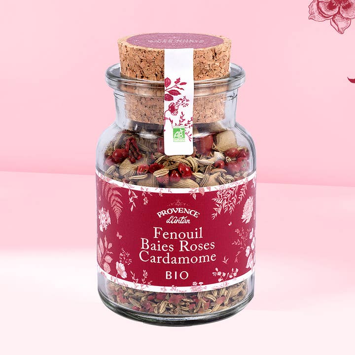 Hinojo Bayas Rosas Cardamomo Bio* - 50g para venta al por mayor de PROVENCE D'ANTAN