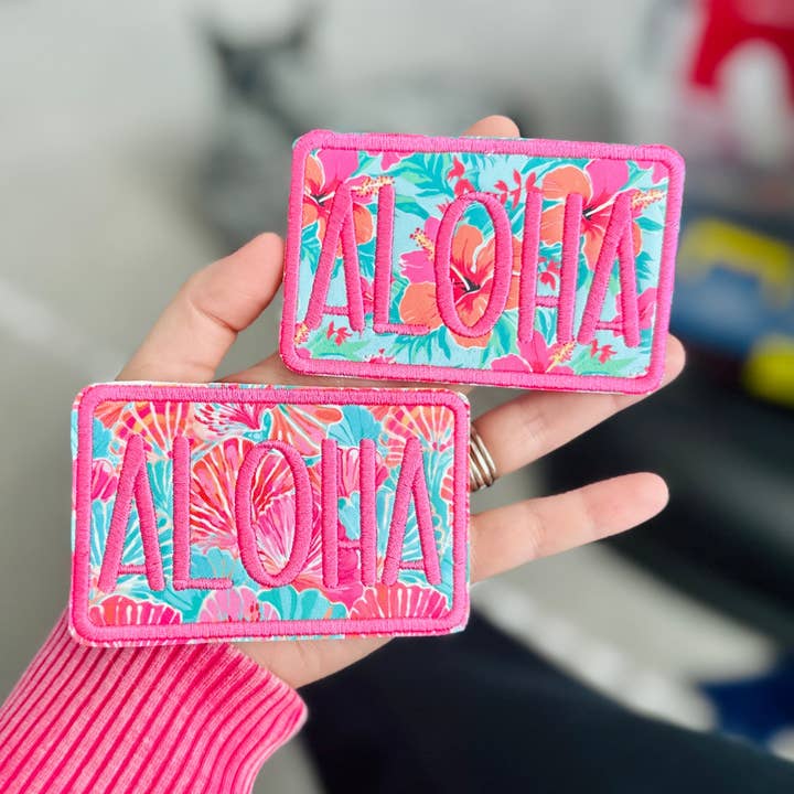 Southern N Savvy - Wholesale Patch - Aloha Sea Shells Jumbo 4in iron on Patch1