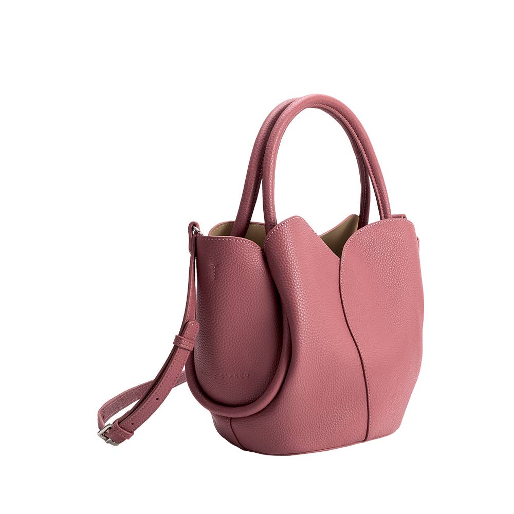 Melie Bianco - Wholesale Top Handle Bag - Women's - Tulip Mauve Recycled Vegan Top Handle1