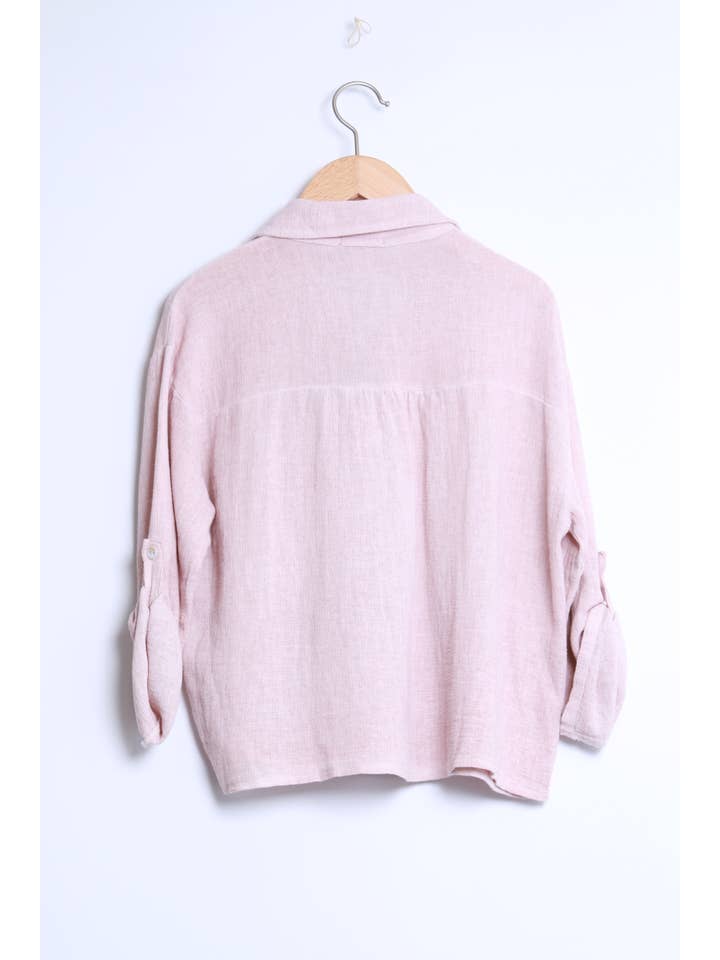 Shyloh – wholesale Buttoned-down shirt – Women's – Linen cotton top 157821