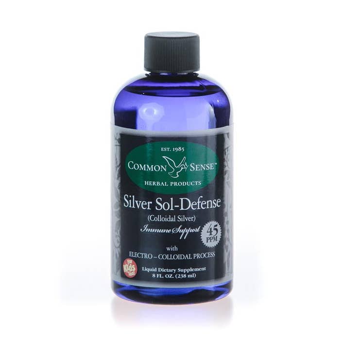 Silver Sol-Defense 45 PPM (8 oz) | Colloidal Silver Immune Support for wholesale by Common Sense Products