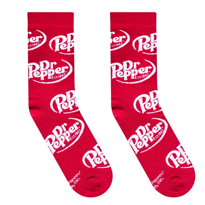 Crazy Socks – wholesale Socks – Men's – Dr Pepper - Mens Crew Folded - Crazy Socks