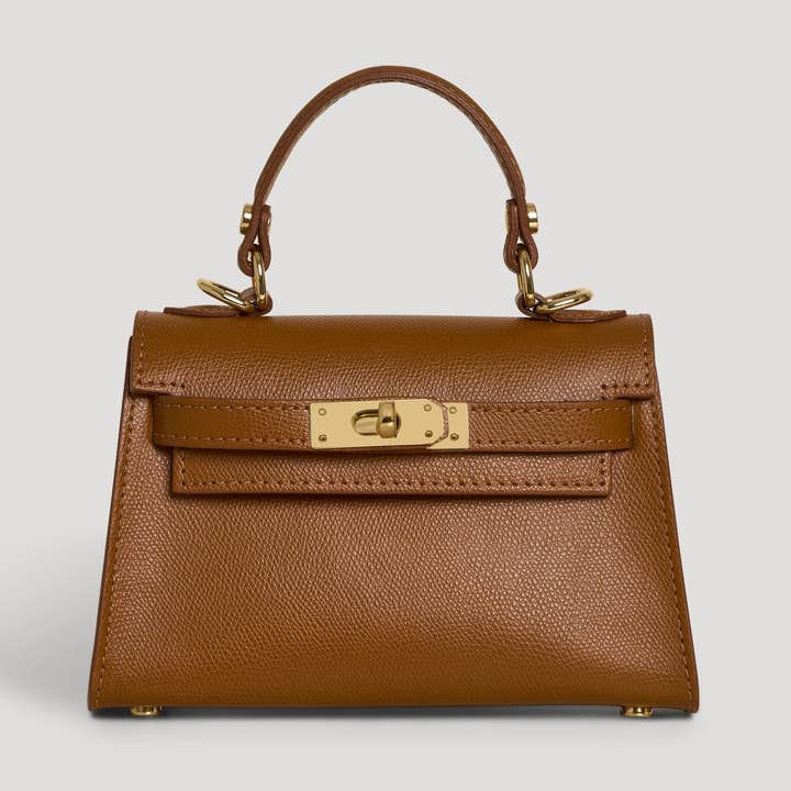 Voemièn - Wholesale Top Handle Bag - Women's - Victoria Bag in Tan Epson Leather0