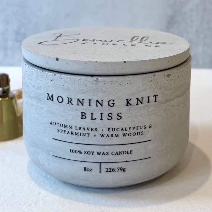 Matin Tricot Félicité - Prier (8oz) pour la vente par Boswellia Candle Co.