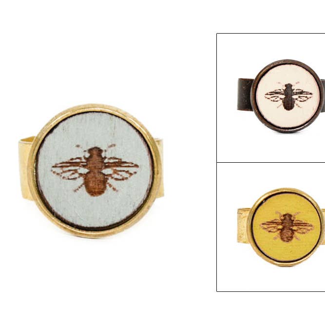 Petite bague caméo - Bee pour la vente par Once Again Sam