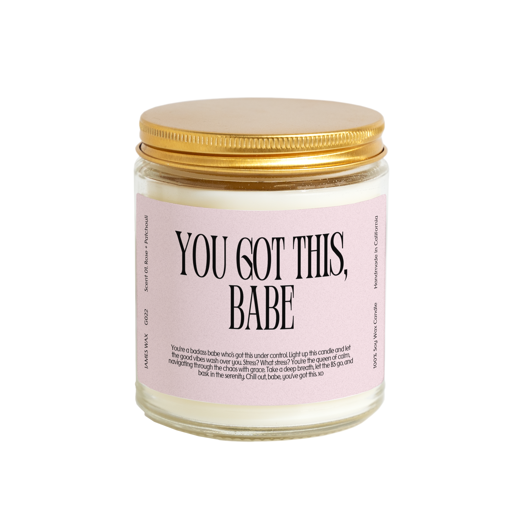 James Wax - Vente Bougie en bocal - Bougie « You Got This Babe » Encouragement - James Wax1